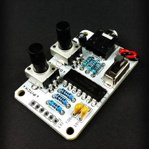 Atari Punk Konsolen Bausatz von Rakit. Anfänger DIY elektronisches Projekt, gebogener Synthesizer, Geräuschemacher Bild 1