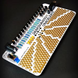 Disintegrated Cracklebox Noisemaker DIY synth soldering kit by Rakit.