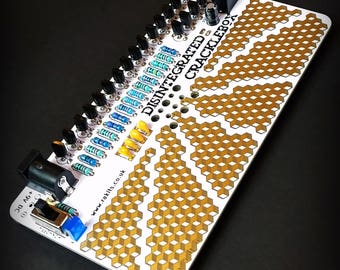 Disintegrated Cracklebox Noisemaker DIY synth soldering kit by Rakit.