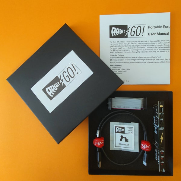 Rakit GO! Portable 2hp USB C Eurorack Power Supply