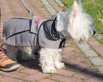 Tartan dog warm coat for small and large dogs, personalized dog coat, plaid dog coat, dog padded jacket