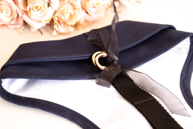 Blue Navy Dog Harness With Leash Dog Wedding Dress and Leash Etsy