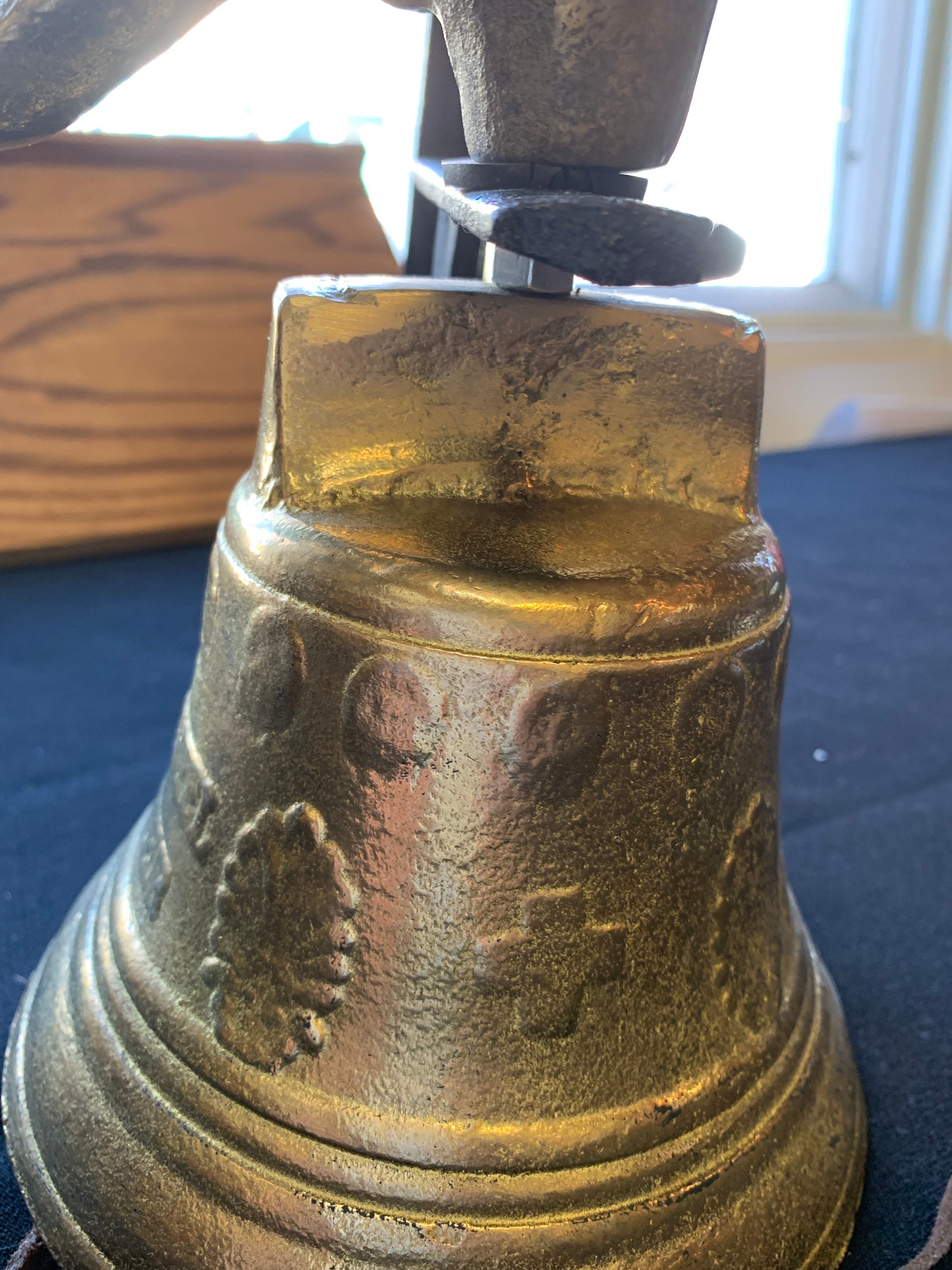 Solid Brass Eagle Bell/cast iron hanging bracket Etsy