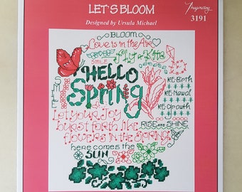 Imaginating Leaflet Cross Stitch Pattern, Ursula Michael Design, Let's Bloom, Hardcopy Only