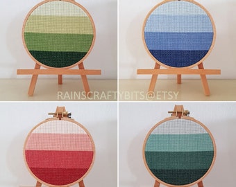Geometric Embroidery Cross Stitch 5 inch Hoop Art, Handmade Decorative Gift Item For Display