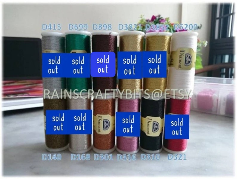 DMC Diamant Metallic Embroidery Thread Art. 380 image 2