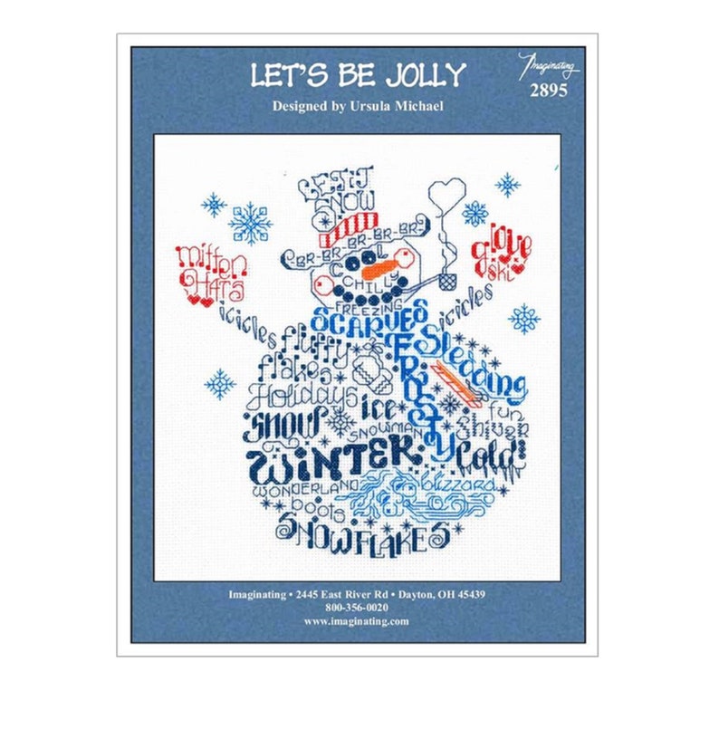 Imaginating Leaflet Cross Stitch Pattern, Ursula Michael Design, Let's Be Jolly, Hardcopy Only image 3