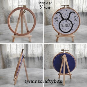 Mini Wooden Easel Frame, Hoop Art, Small Canvas Paintings Stand, Table Top Decoration Display image 7
