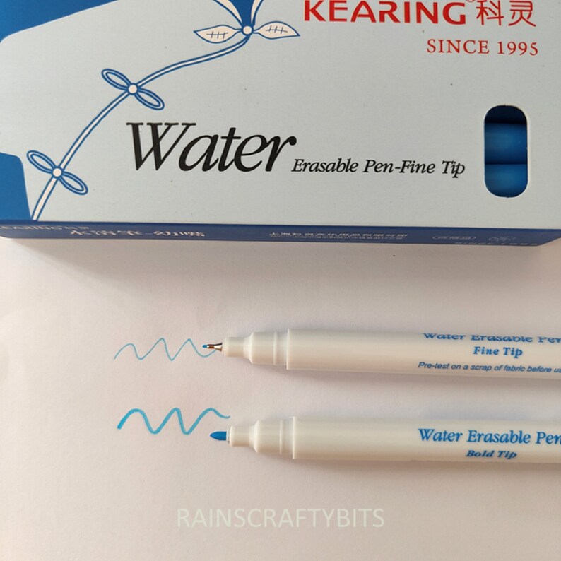 Kearing Water Erasable Fabric Marker Pen blue image 10