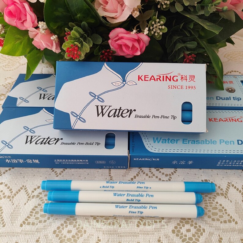 Kearing Water Erasable Fabric Marker Pen blue image 1