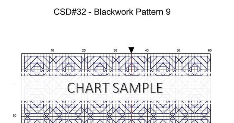 Blackwork Embroidery PDF Pattern 9, Mindless Stitching, Monochrome Art, Modern Fibre Art, Digital Files, Instant Download Only image 3