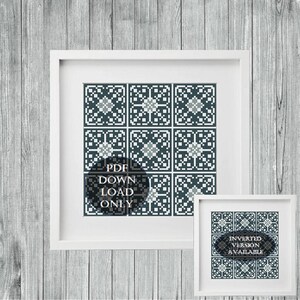 Square Tiles Cross Stitch PDF Pattern 5, Quaker, Sampler, Geometric Stitching, Modern Fibre Art, Digital Files, Instant Download Only