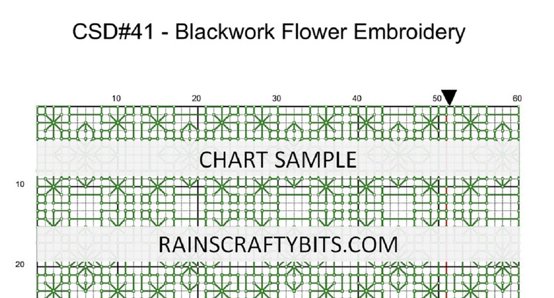 Blackwork Embroidery PDF Pattern 11, Mindless Stitching, Monochrome Art, Modern Fibre Art, Digital Files, Instant Download Only image 3