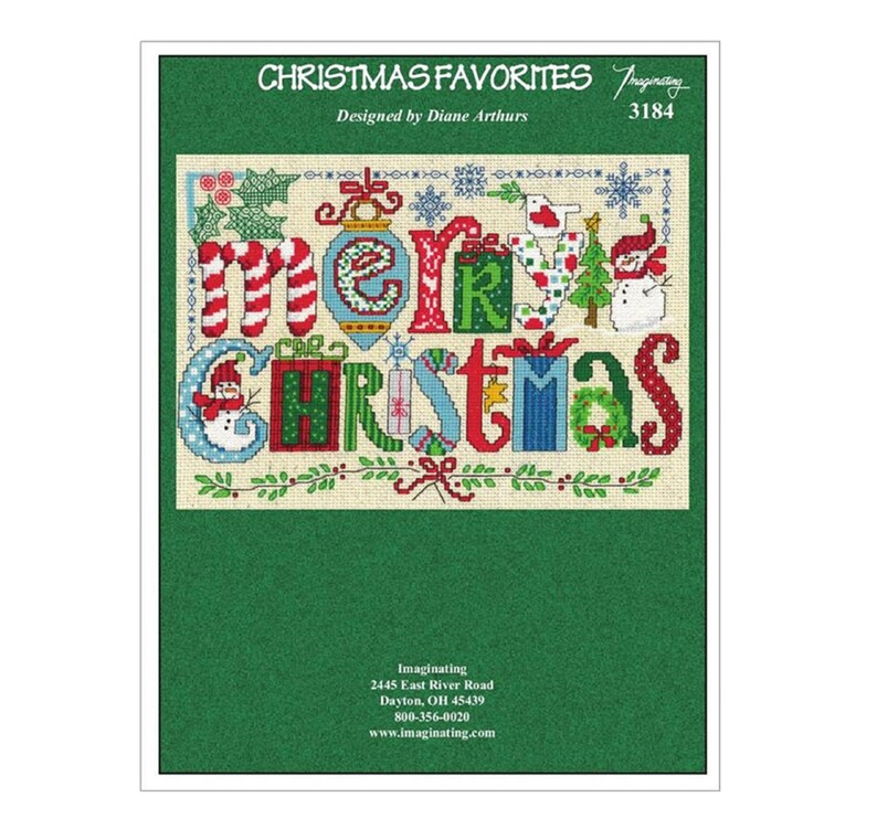 Imaginating Leaflet Cross Stitch Pattern, Diane Arthurs Design, Christmas Favorites, Hardcopy Only image 3