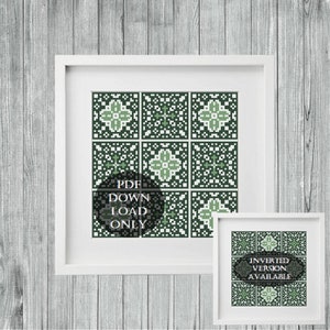 Square Tiles Cross Stitch PDF Pattern 3, Quaker, Sampler, Geometric Stitching, Modern Fibre Art, Digital Files, Instant Download Only