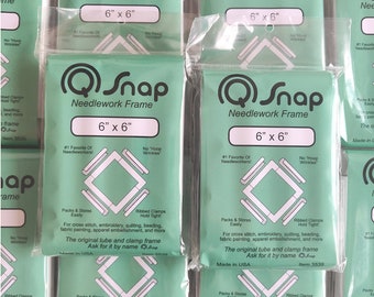 6 inch QSnap Frame, 6"x6" PVC Needlework Frame for Cross Stitch, Embroidery, Quilting, Punch Needle Craft