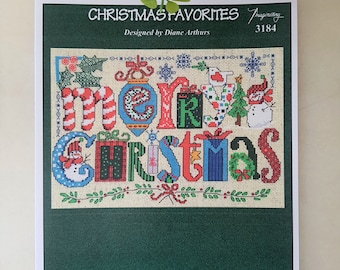 Imaginating Leaflet Cross Stitch Pattern, Diane Arthurs Design, Christmas Favorites, Hardcopy Only