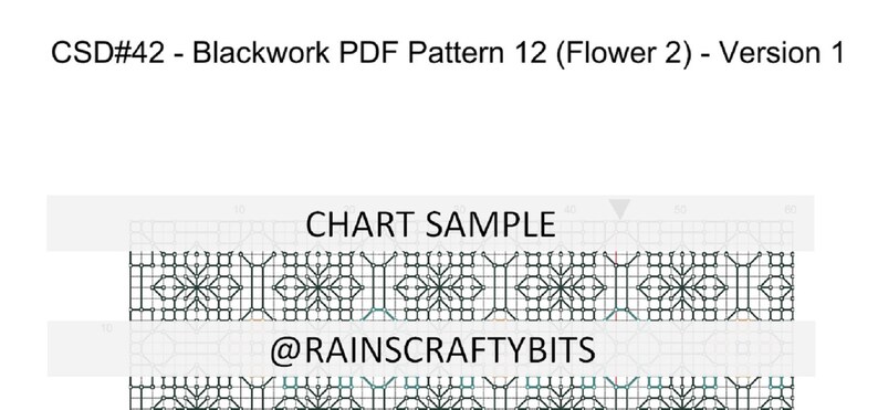 Blackwork Embroidery PDF Pattern 12, Mindless Stitching, Modern Fibre Art, Digital Files, Instant Download Only image 3
