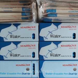 Kearing Water Erasable Fabric Marker Pen blue image 2