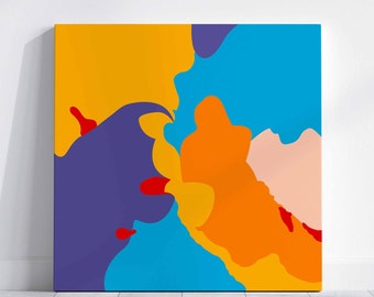 Bauhaus Abstract Art Print: Mid Century Modern, Colorful Home Decor (Digital Download)