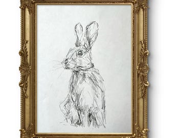 Original BUNNY RABBIT Digital Print