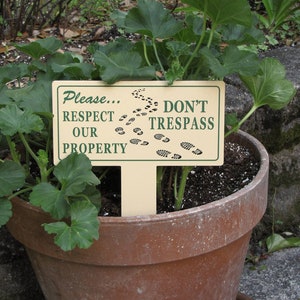 Eco-friendly Don&#39;t Trespass Sign | Private Property Sign | Trespassing Sign | Private Property | No Trespass Sign | FriendlyTrespass Sign