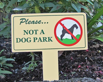 Not a Dog Park Lawn Sign | Private Property Sign | Private Property | Keep Off Grass | No Trespassing | No Dog Pooping Sign | Eco-friendly