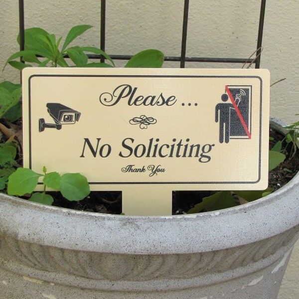 Ring Camera No Soliciting Sign - Etsy