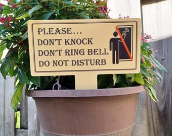 No Soliciting Sign: Don't Knock, Don't Ring Bell - Privacy Please