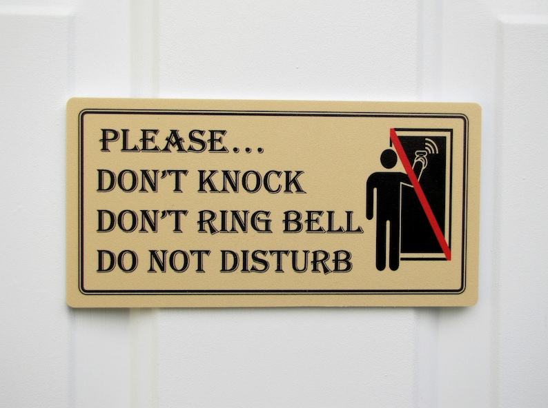 Do Not Disturb Sign Don
