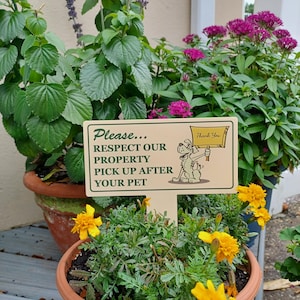 Dog Poop Sign 2-Pack: Please Clean Up After Your Pet - Eco-Friendly PVC