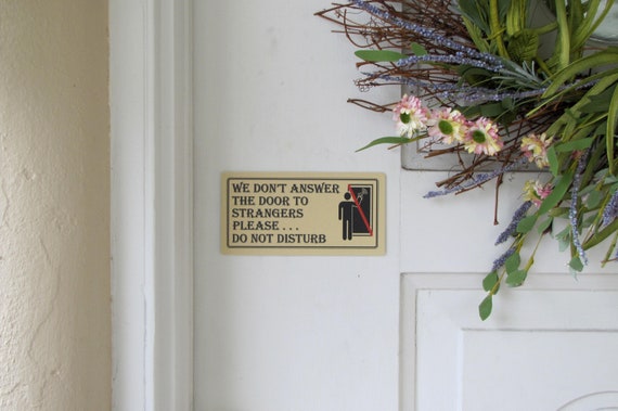 Small Do Not Open Door Sign No Soliciting Signs Do Not Disturb Sign Don T Knock Signs Don T Ring Bell No Solicitations Quiet