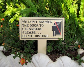 Do Not Disturb Sign: No Soliciting - Privacy Please