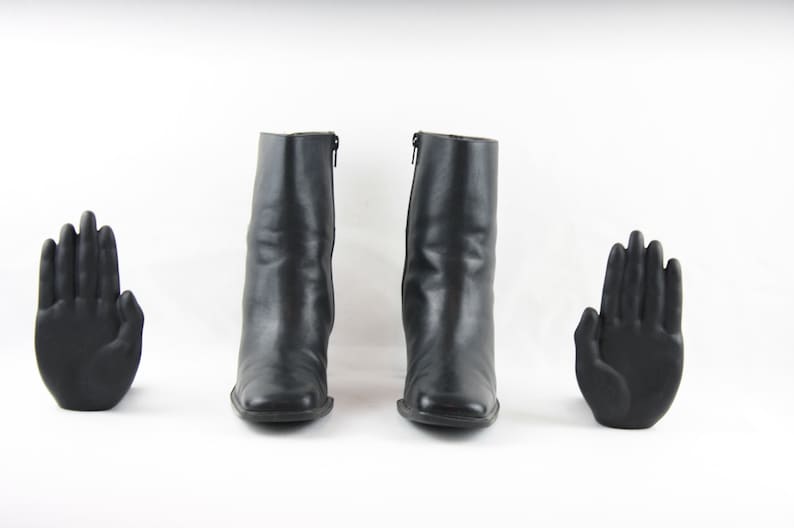Vintage Boots-Size 7.5 Boots-Vintage Womens Wear-Women Black Boots-Liz Claiborne Ankle Boots