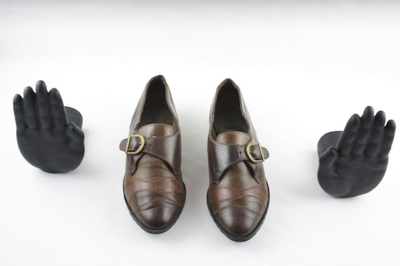 Vintage shoes-Size 7 Shoes-Vintage Women Shoes-Fla