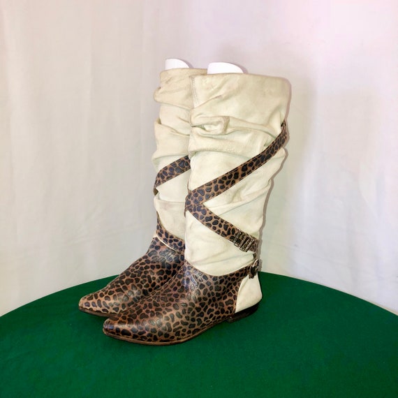 cream slouch boots