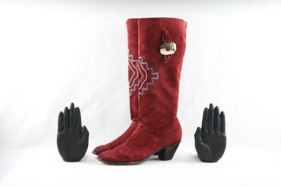 Size 8 Boots-Vintage Boots-Women Vintage Boots-Wes
