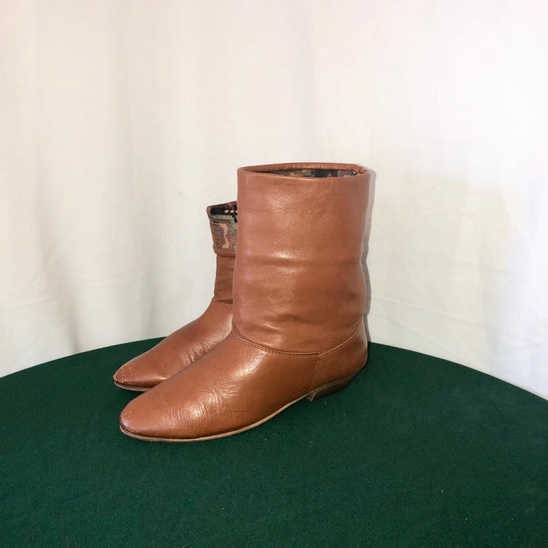 fold down leather boots
