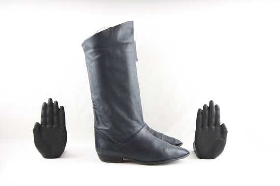 Size 8 Women's Boots-Vintage Women's Slouch Boots-
