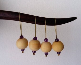 Stitch markers with essential oils moth