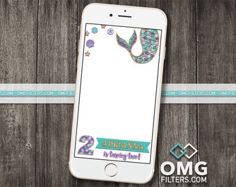 Mermaid Party 1 - Custom Snapchat Filter - Birthday / Baby Shower / Any Event! Any Age!