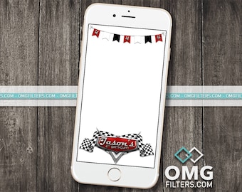 Race Cars Party - Custom Snapchat Filter - Any Age!