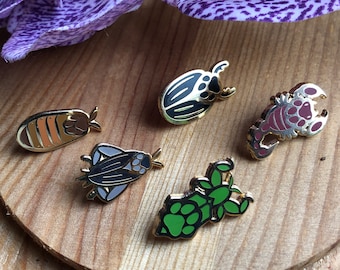 Mini épingles en émail Haricots Pinto : lot de 3
