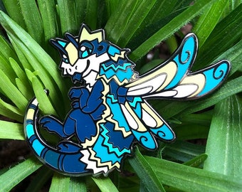 Pin de esmalte de libélula barbuda de Bugbeans