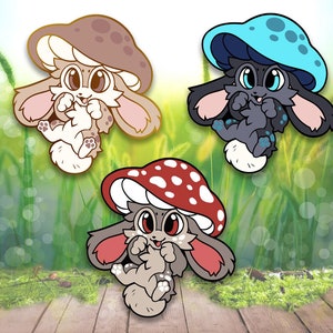 Maitake Mushroom Bunny Rabbit, Paradox Pin #254 Enamel Pin