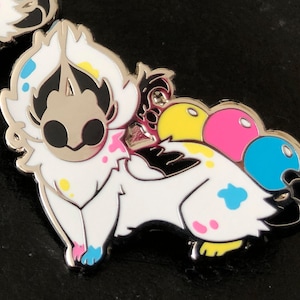Ricoh Printer CMYK Print Ferret Bellringer Cute Creature Enamel Pin