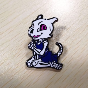 Sinsational Sinnabon, Fursona Pin ID#038 Skeleton Enamel Pin