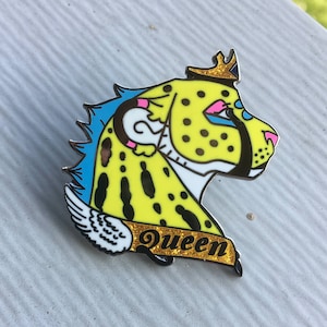 Queen Cheetah Enamel Pin