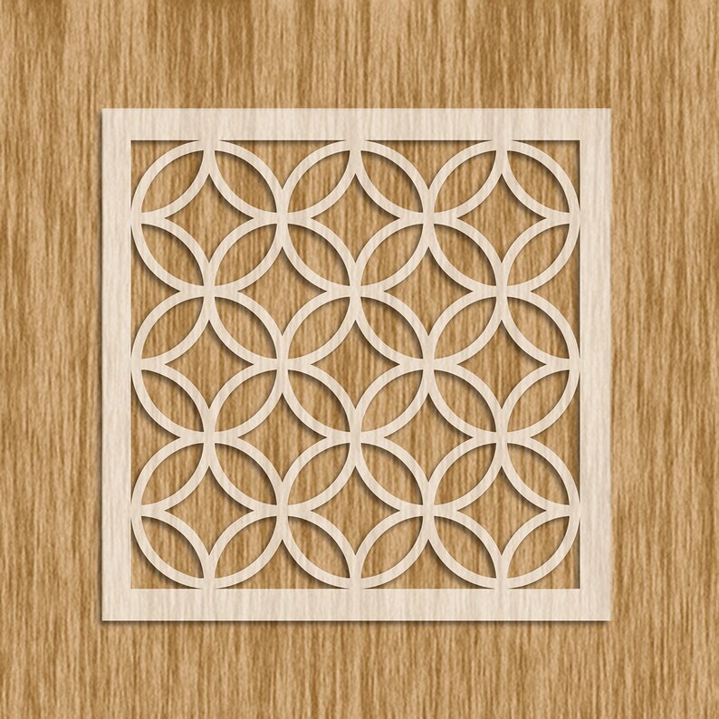 8.5 x 8.5 Art Deco Tile Design Pattern Stencil