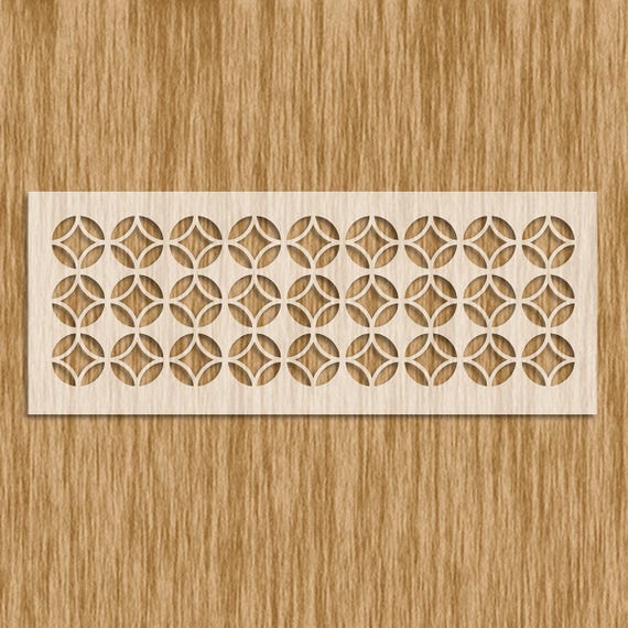 Art Deco Wall Border Stencil Sku PAD0103 4.25 x | Etsy
